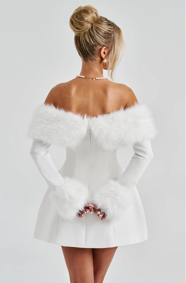 Aliah Fur Dress