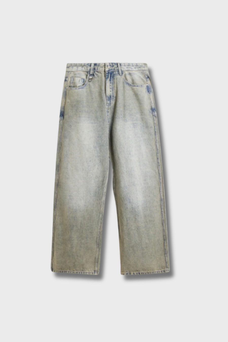 BAGGY DENIM JEANS - HELLGRAU