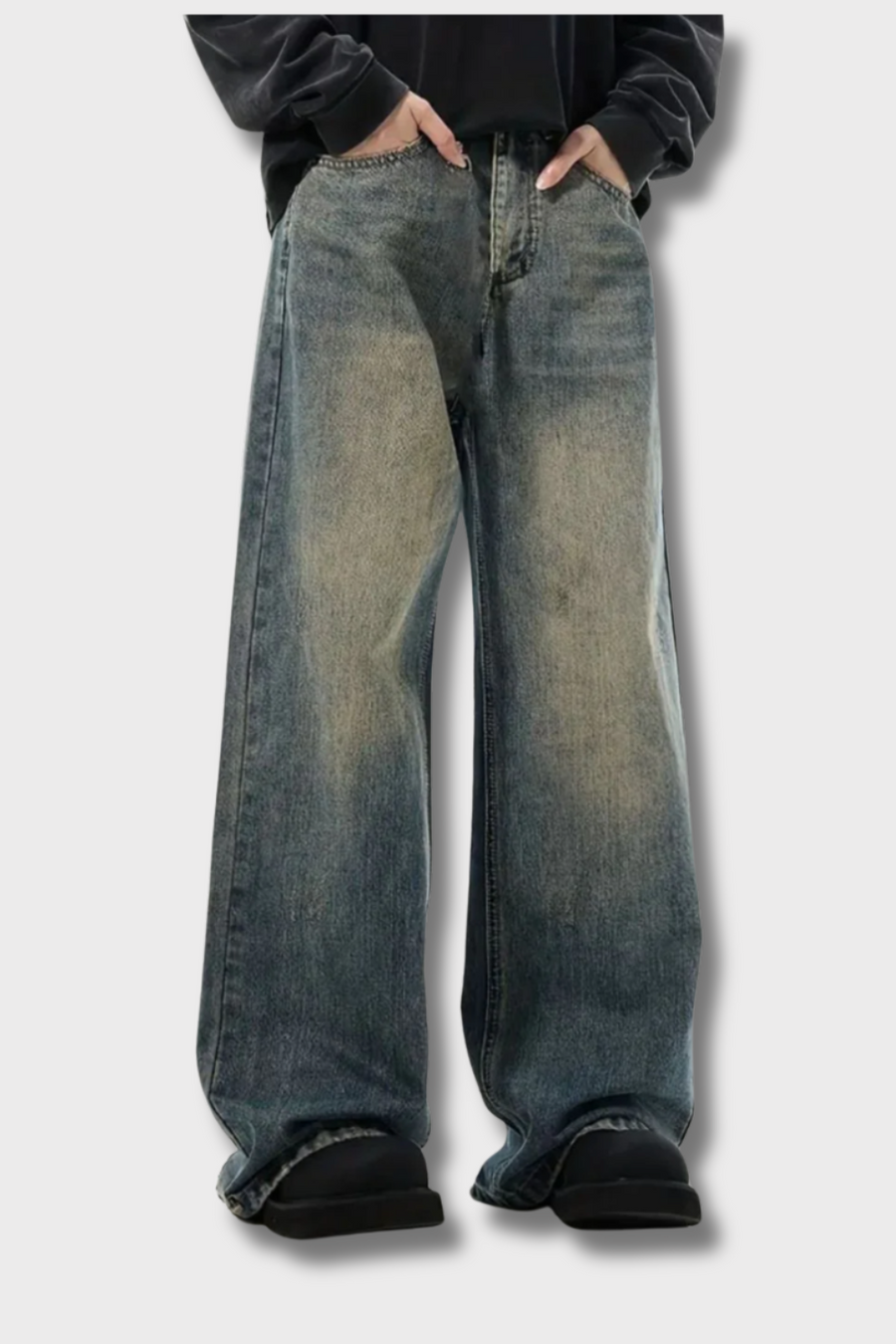 'BELONG TO THE STREET' GEWASCHENE BAGGY-JEANS
