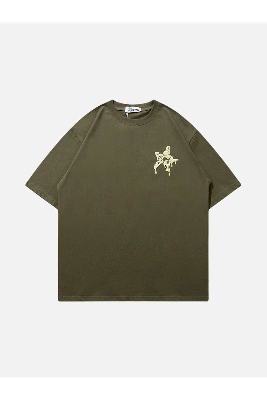 T-SHIRT MIT PUFFERSTERN-DRUCK