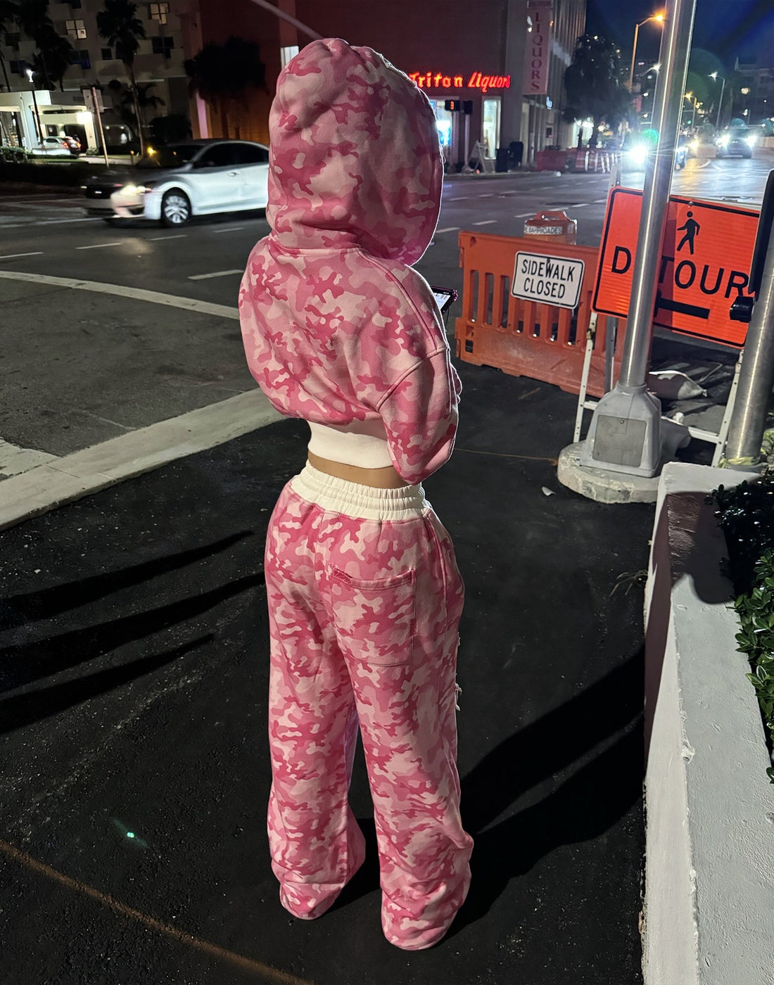CAMO TRACKIE - MILITARY GREEN & PINK