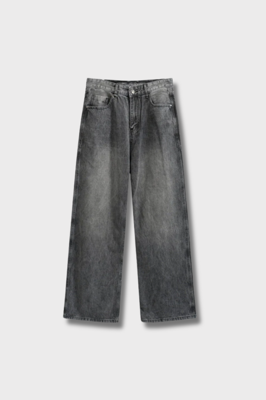 BAGGY DENIM JEANS - SCHWARZ/GRAU