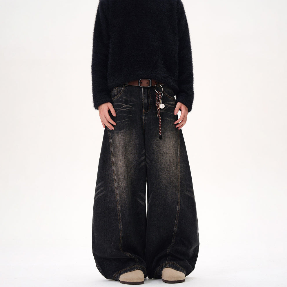 Retro Washed Denim Jeans