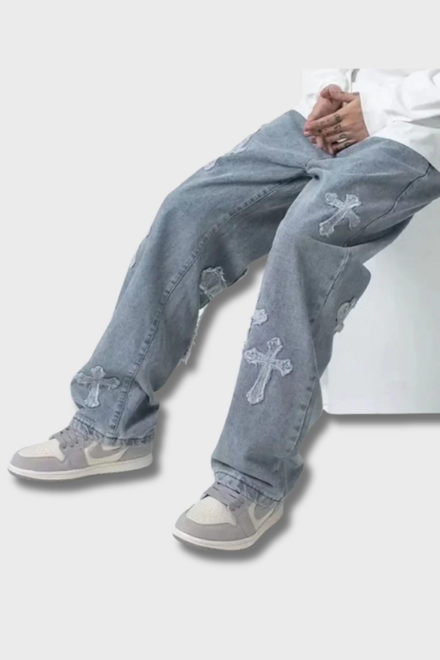 'CROSS' GRAFIK BAGGY JEANS
