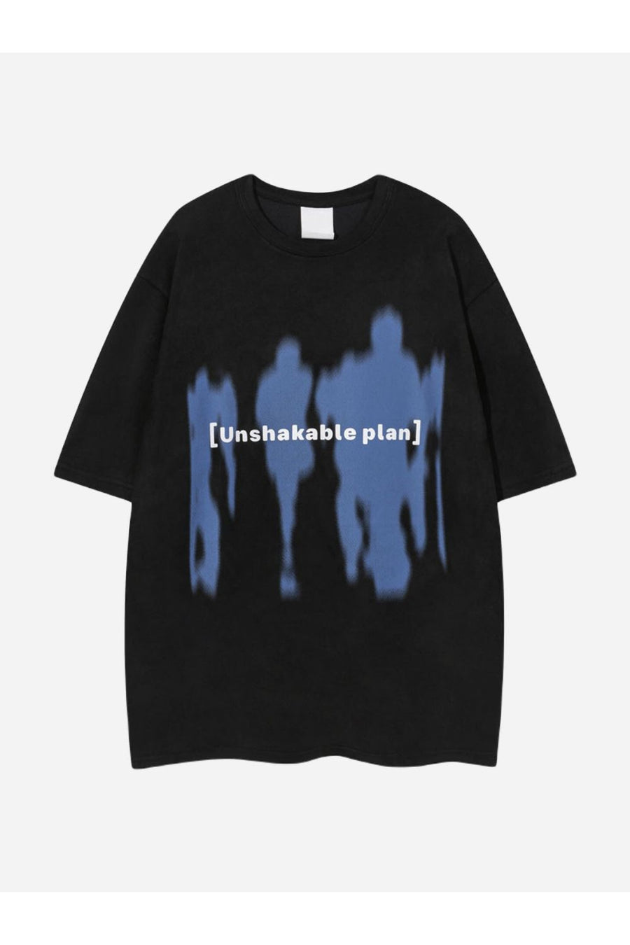 T-SHIRT MIT UNERSCHÜTTERLICHEM
PLAN-DRUCK