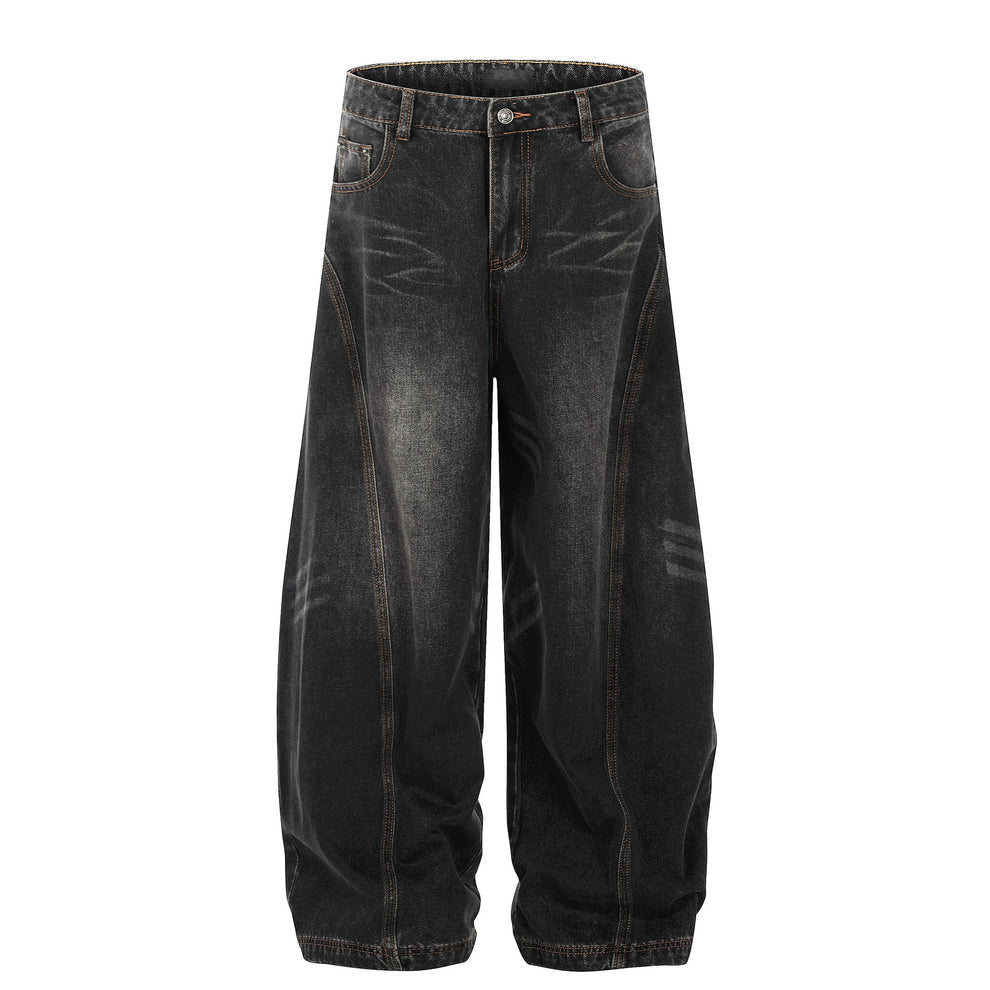 Retro Washed Denim Jeans