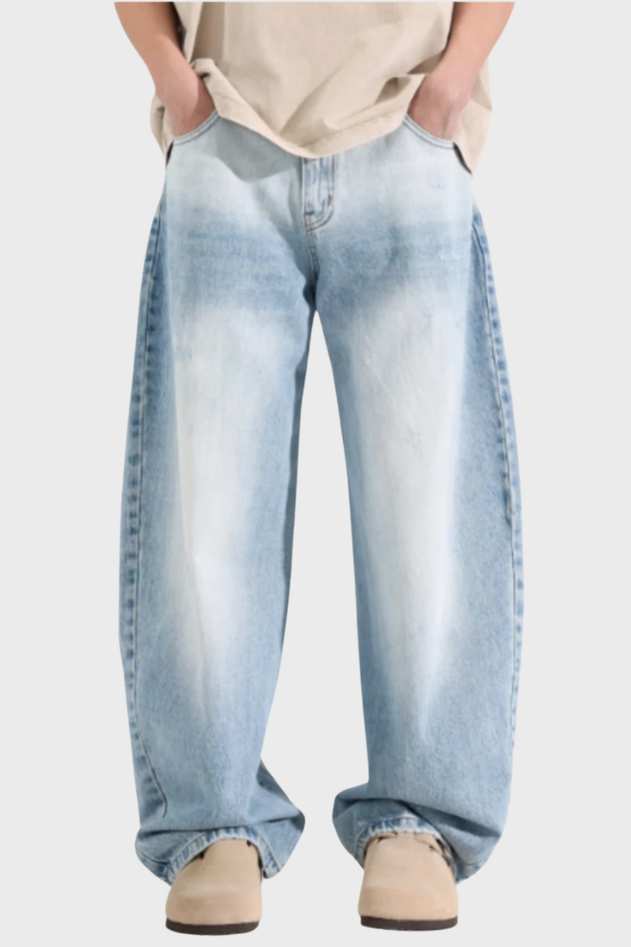 'VANGUARD' BLAU & WEISSE SCIMITAR JEANS