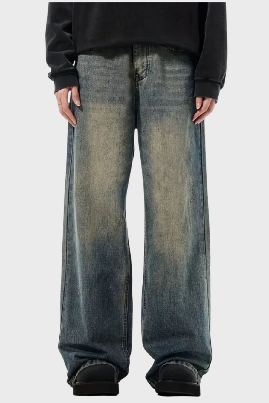 'BELONG TO THE STREET' GEWASCHENE BAGGY-JEANS