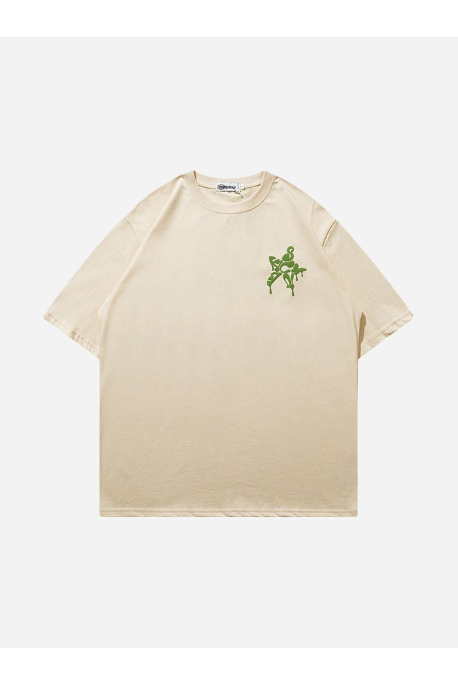 T-SHIRT MIT PUFFERSTERN-DRUCK