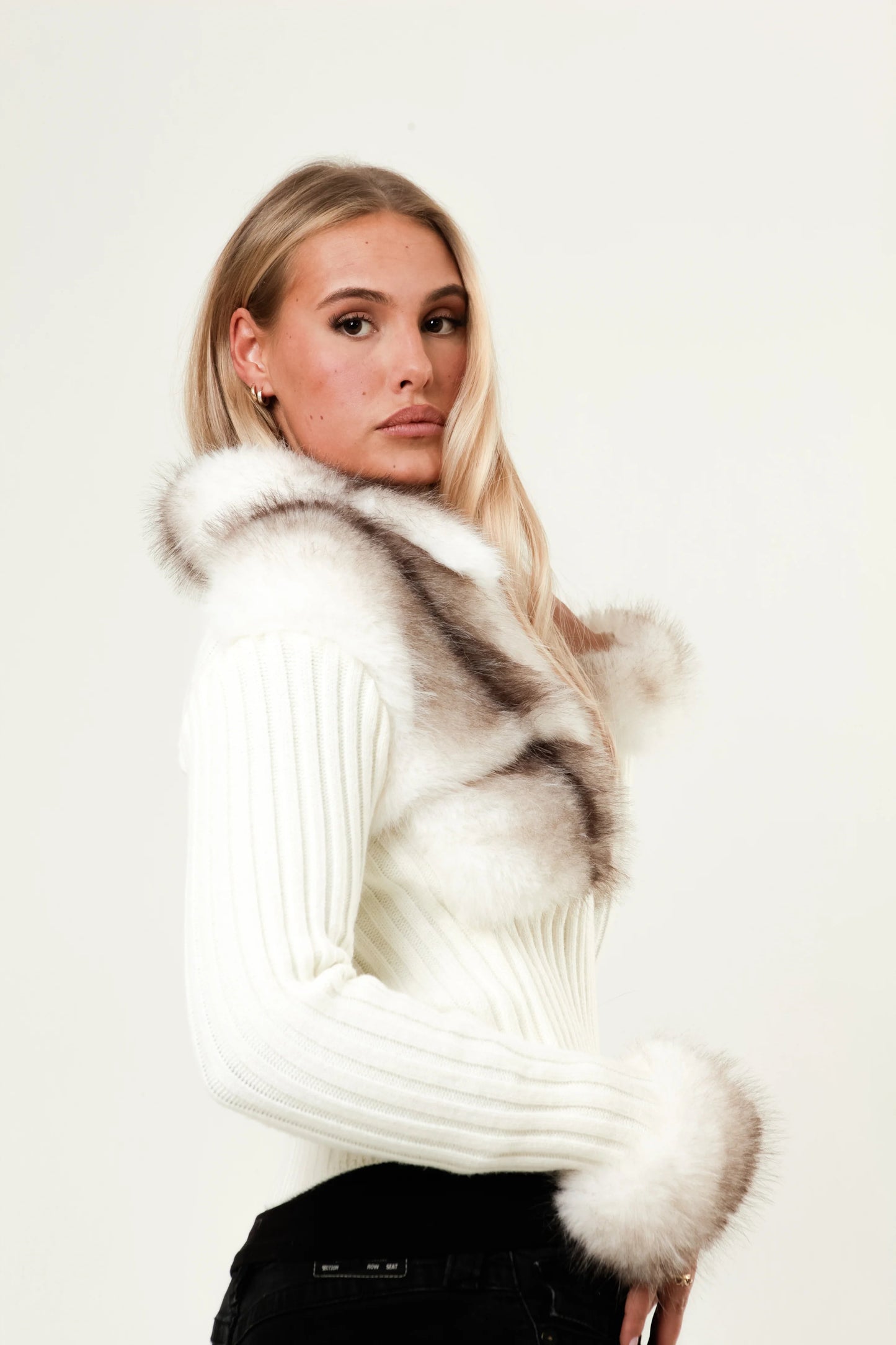 Cardigan mit Fell