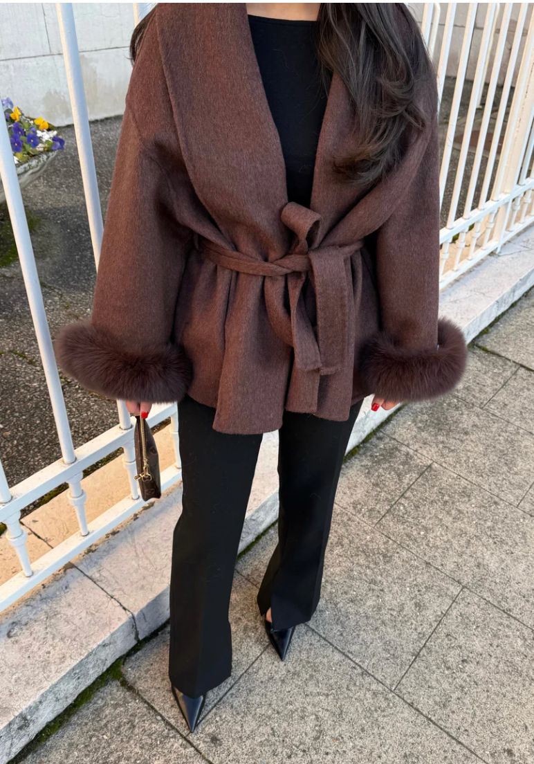 Woolcoat mit Fur