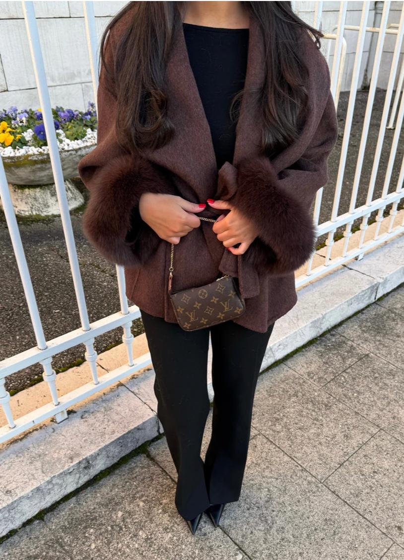 Woolcoat mit Fur