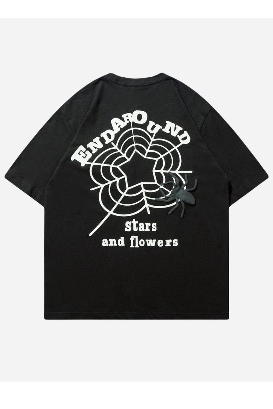 T-SHIRT MIT PUFFER-SPIDER-DRUCK