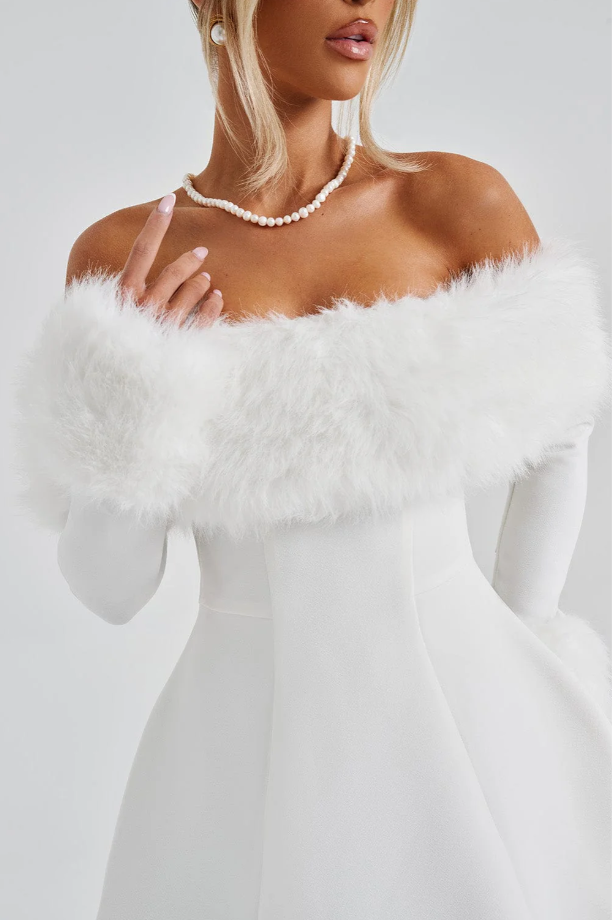 Aliah Fur Dress