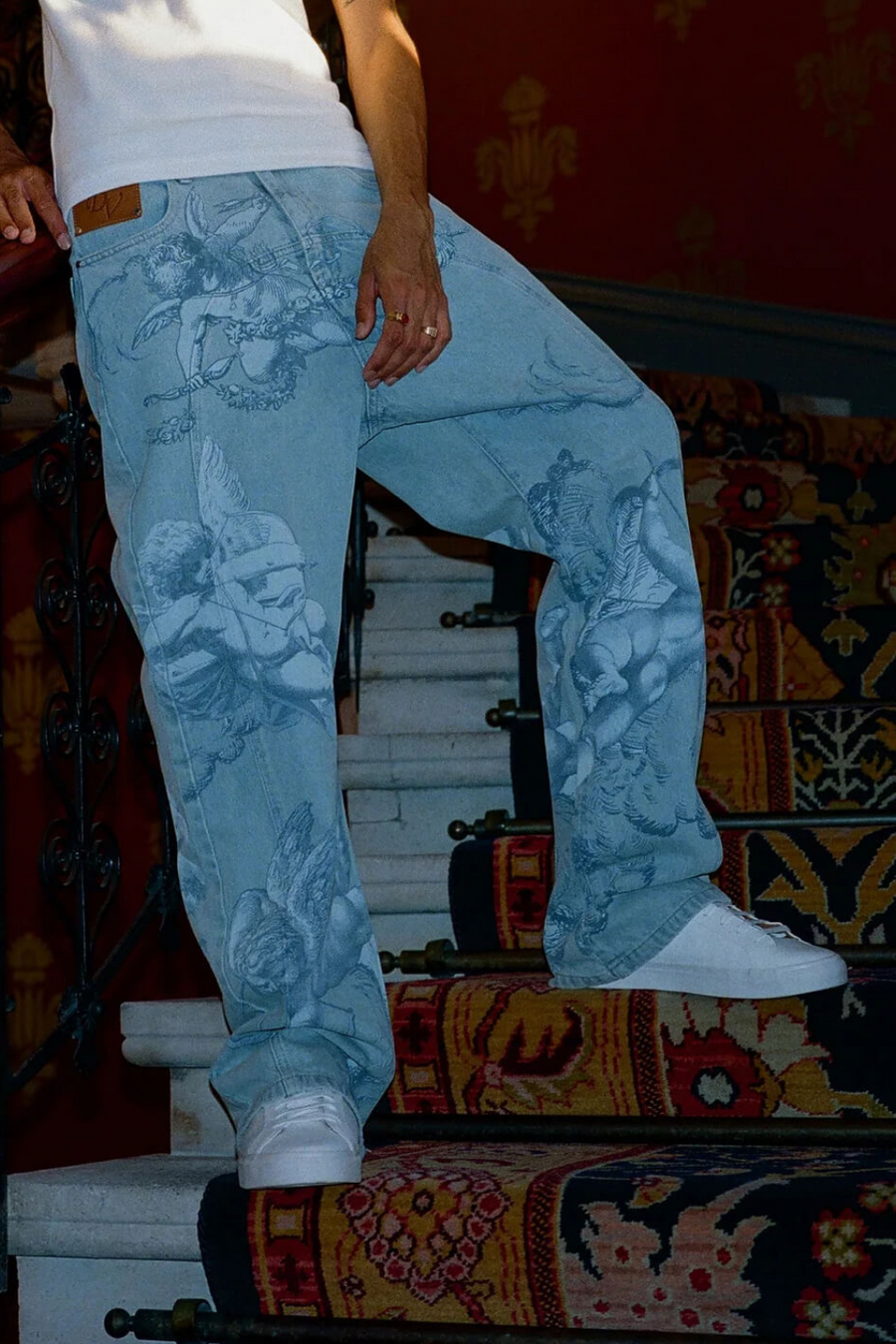 'CUPIDO' GEWASCHENE BAGGY-JEANS
