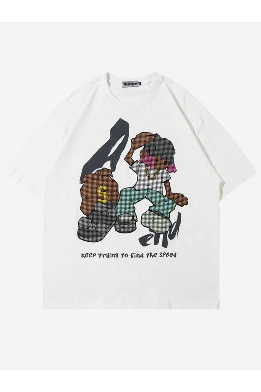 T-SHIRT MIT SKATEBOARD-DRUCK