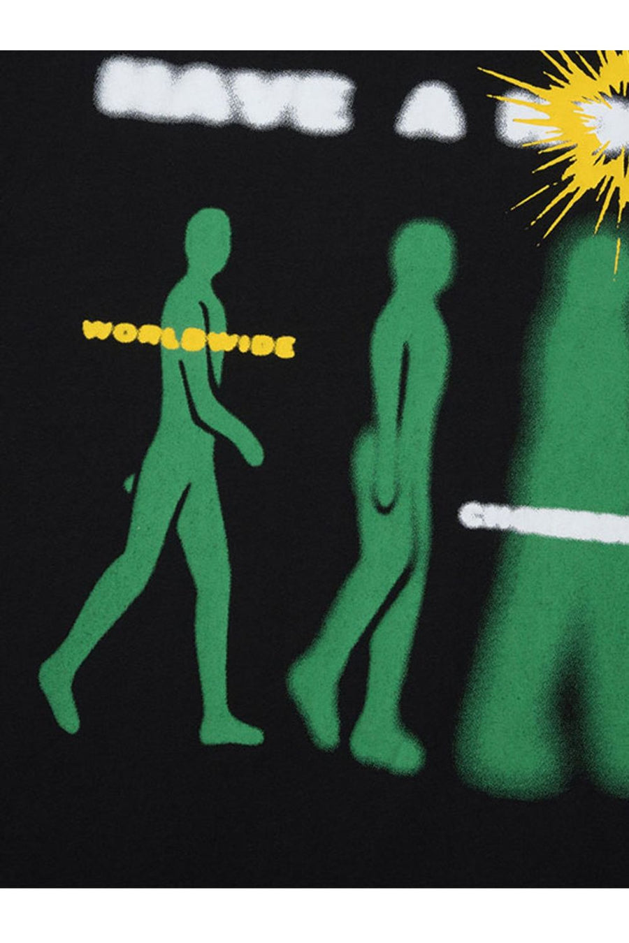 T-SHIRT MIT GRÜNEM DRUCK