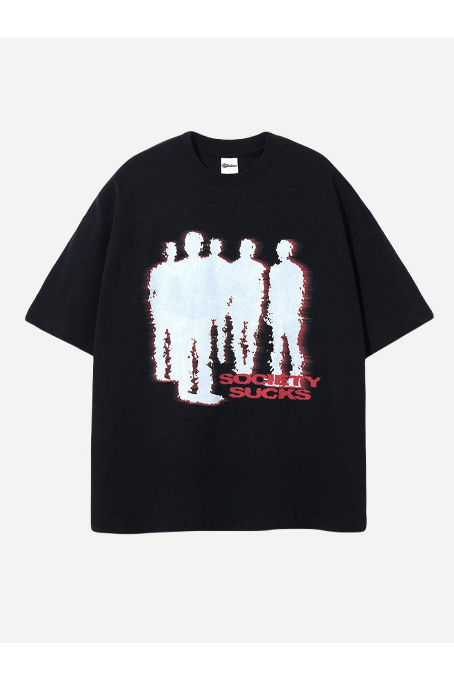 T-SHIRT MIT WEISSEM DRUCK