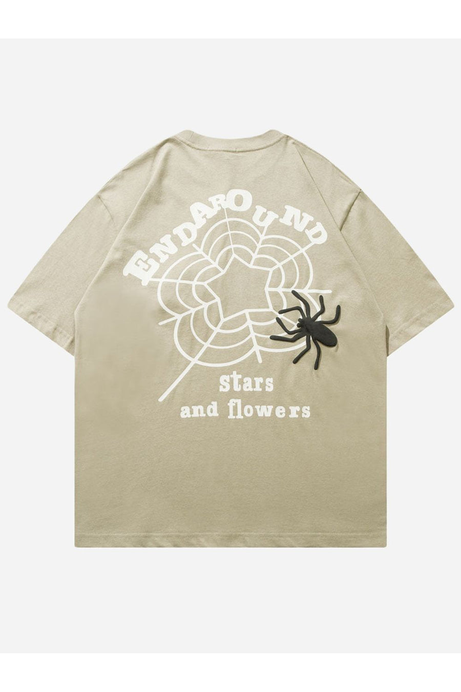T-SHIRT MIT PUFFER-SPIDER-DRUCK