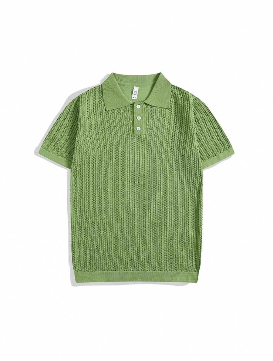 Strick-Polo mit Strukturmuster - Herren