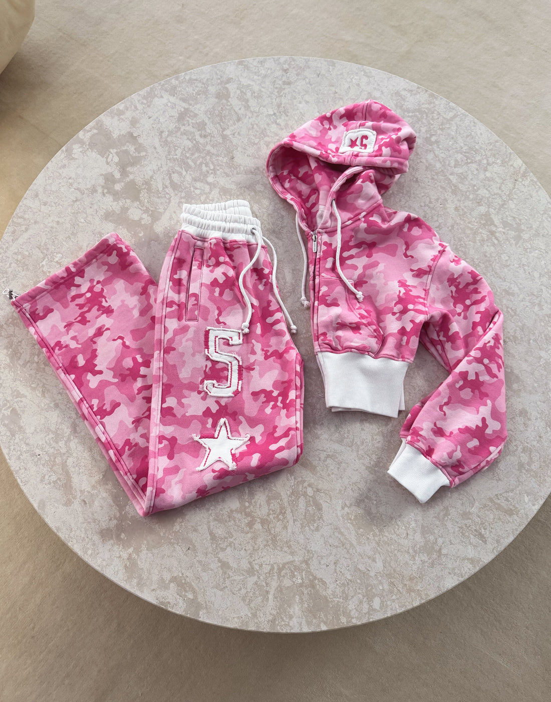 CAMO TRACKIE - MILITARY GREEN & PINK