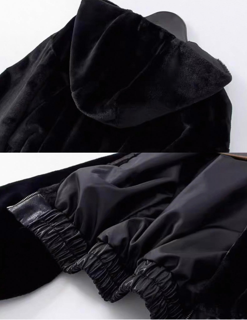 black fleece jumper