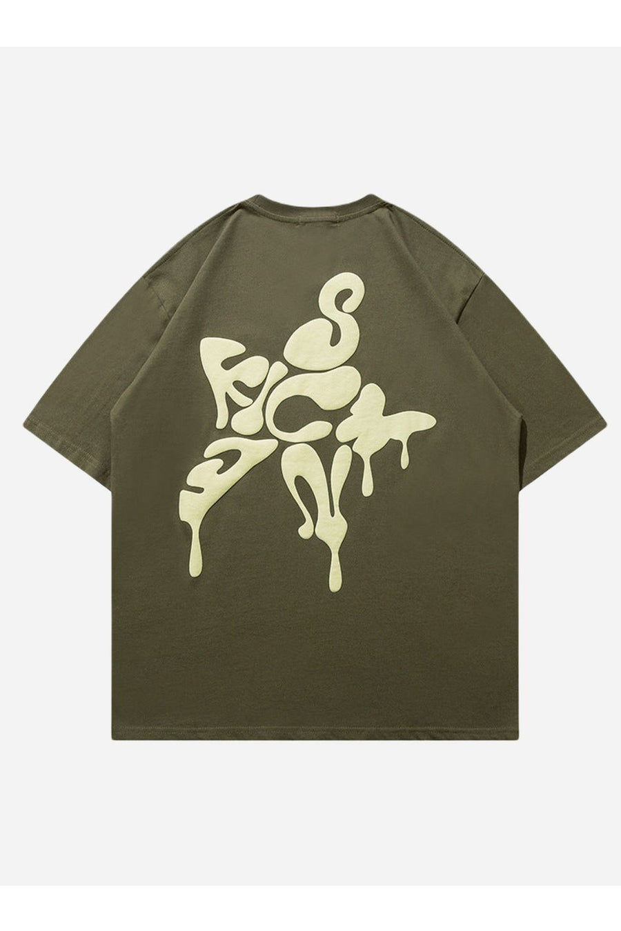 T-SHIRT MIT PUFFERSTERN-DRUCK