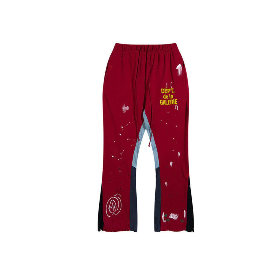 Flared Jogger mit Kleksen