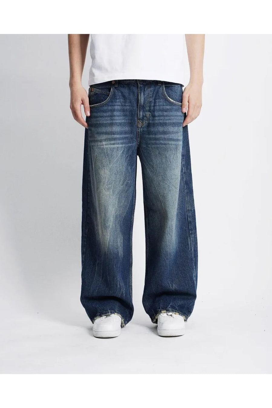 'WASHED BLUE' BAGGY JEANS