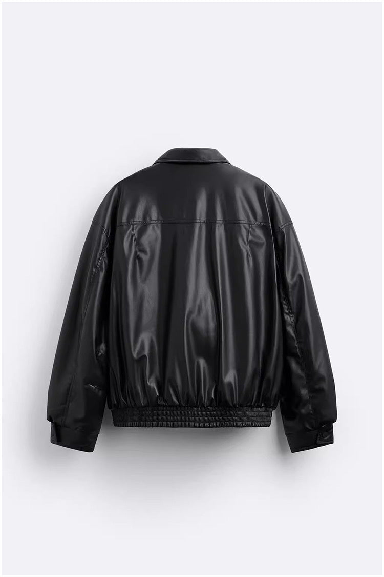 Urban Leather Bomber Jacket