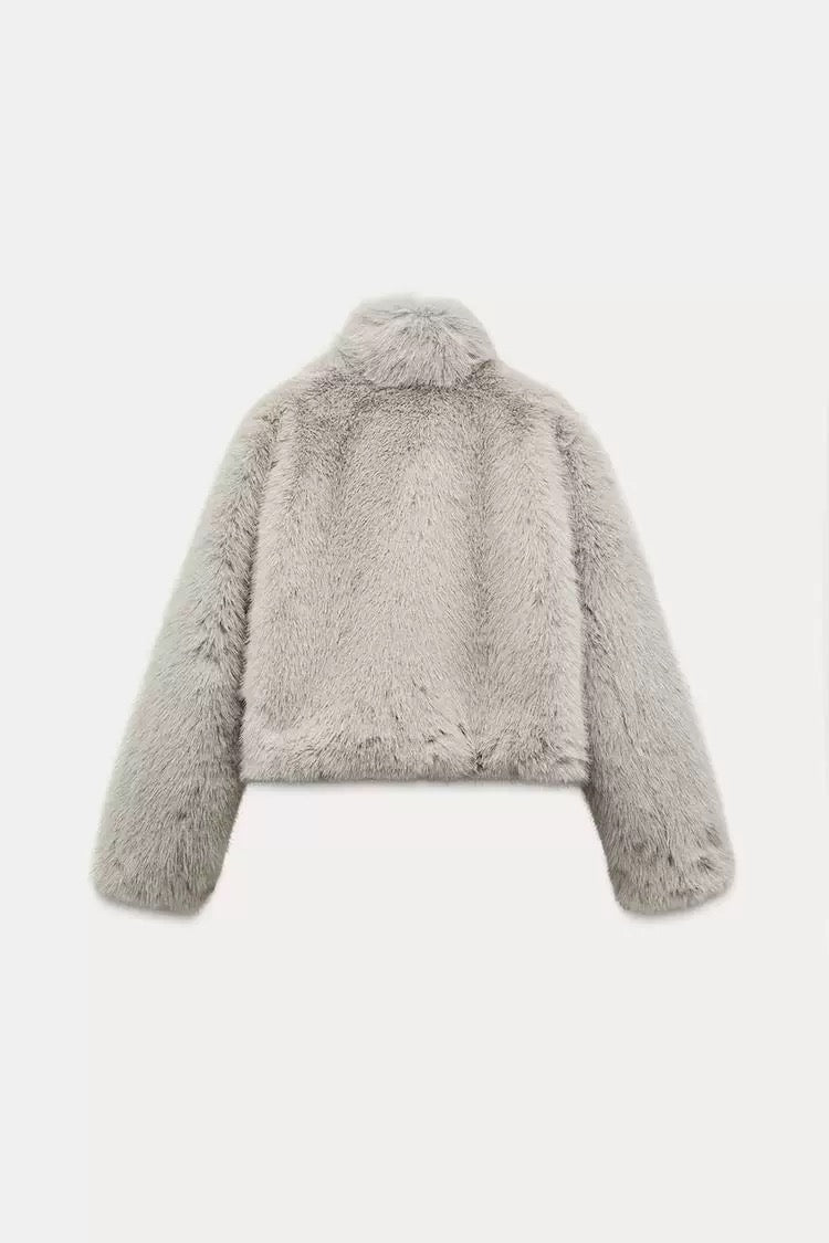 Kurzjacke aus weichem Kunstfell
