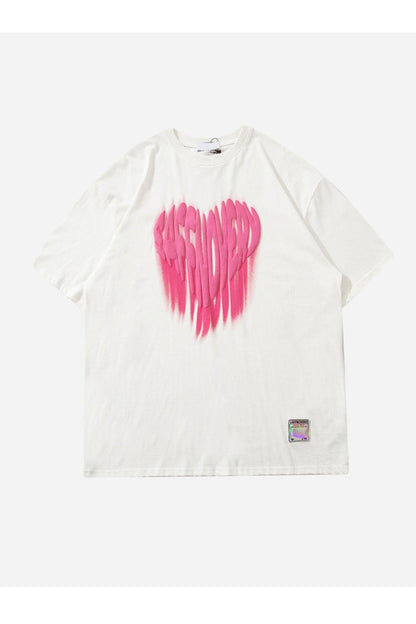 T-SHIRT MIT HERZDRUCK