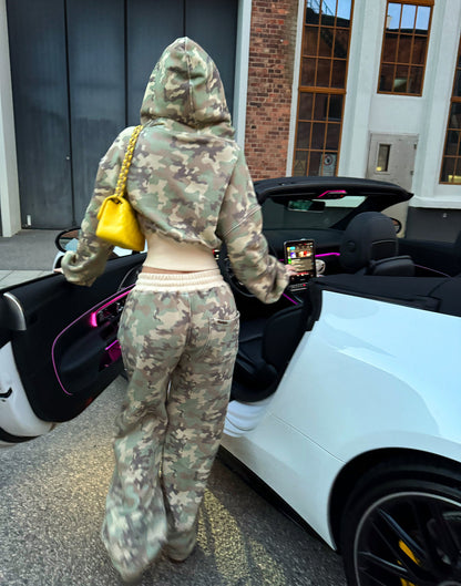 CAMO TRACKIE - MILITARY GREEN & PINK