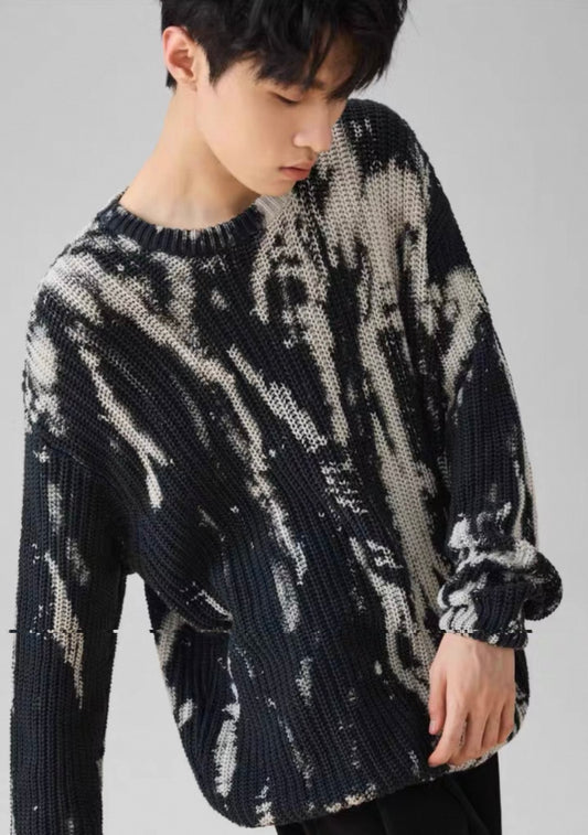 Abstract Flow Knit Sweater