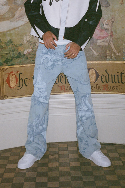 'CUPIDO' GEWASCHENE BAGGY-JEANS