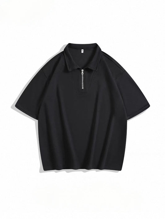 Oversized Polo Shirt mit Reißverschluss - Herren