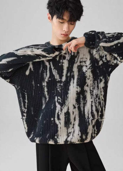 Abstract Flow Knit Sweater