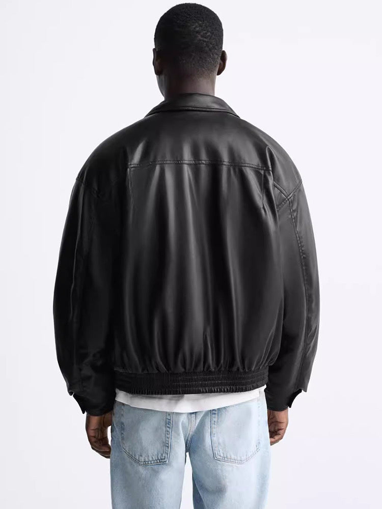 Urban Leather Bomber Jacket