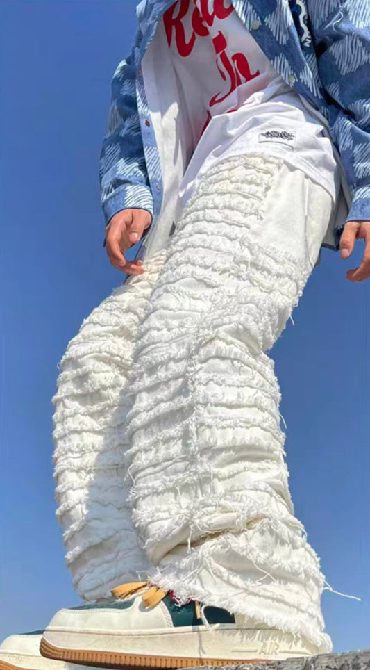 hyper distressed jeans
