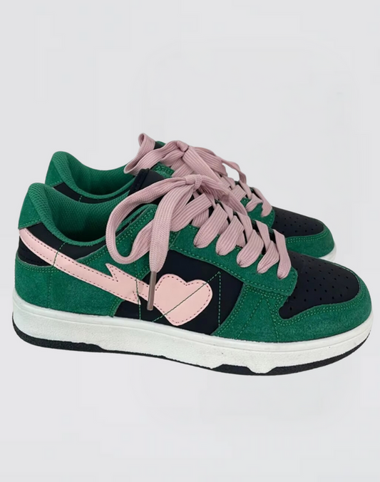 Heart Sneaker Dark Green