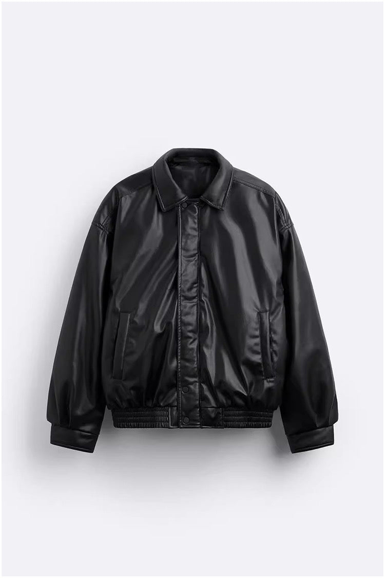 Urban Leather Bomber Jacket