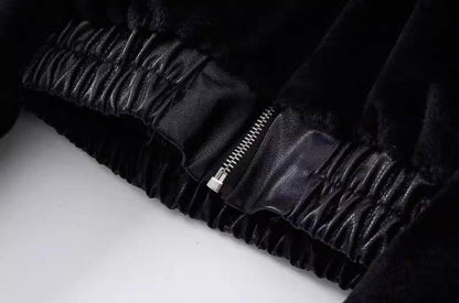black fleece jumper
