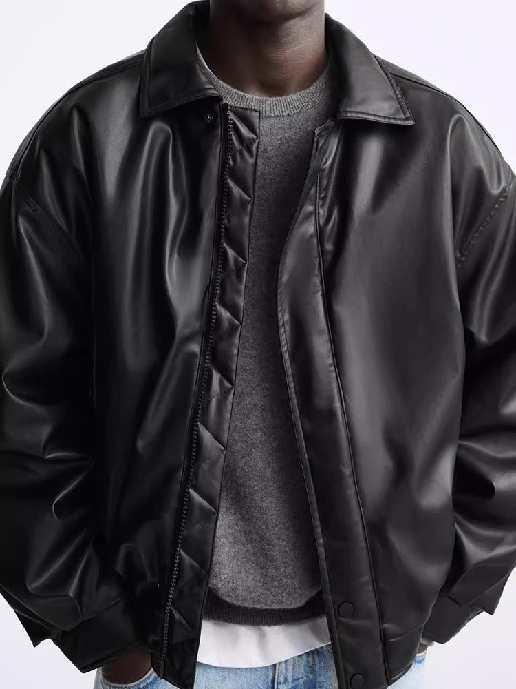 Urban Leather Bomber Jacket