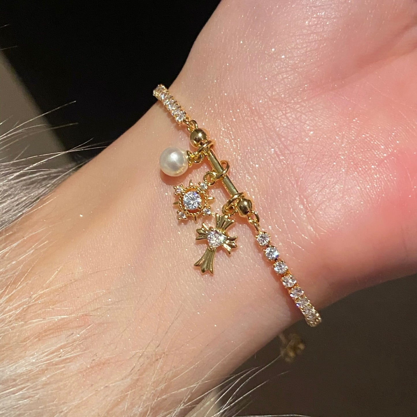 Golden Dangle Grace Bracelet
