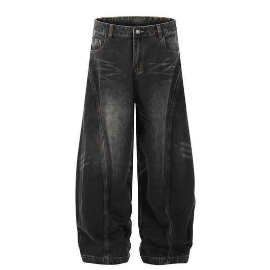 Retro Washed Denim Jeans