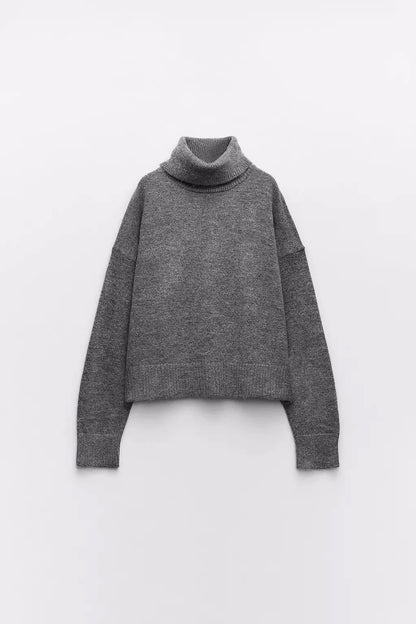 Oversize-Pullover mit Plissee-Rock