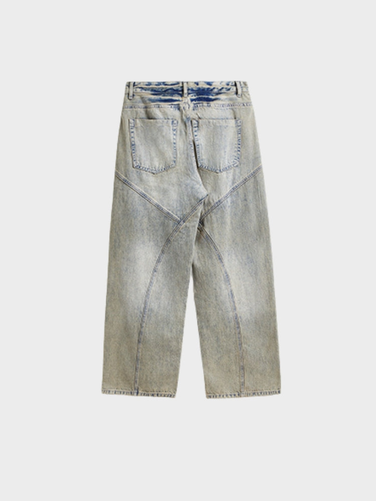 BAGGY DENIM JEANS - HELLGRAU