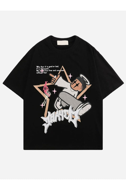T-SHIRT MIT SPRUNGDRUCK