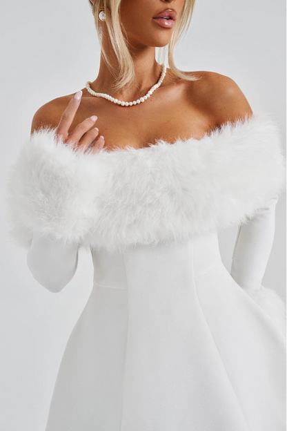 Aliah Fur Dress