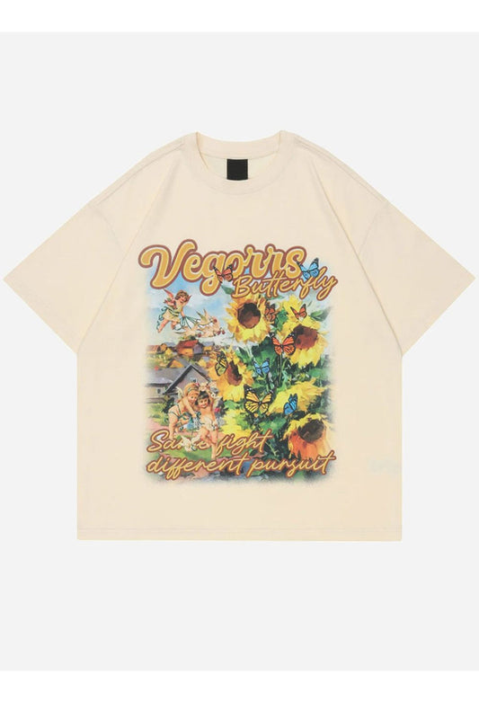 T-SHIRT MIT VEGONNS-DRUCK